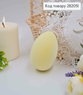 Яйцо лебединое, Бархат, ЖЕЛТОГО цвета, 10*7см 282051 фото