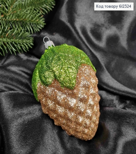 Новорічна фігура Шишка, коричнева  13,5*7см, Україна 612324 фото 1