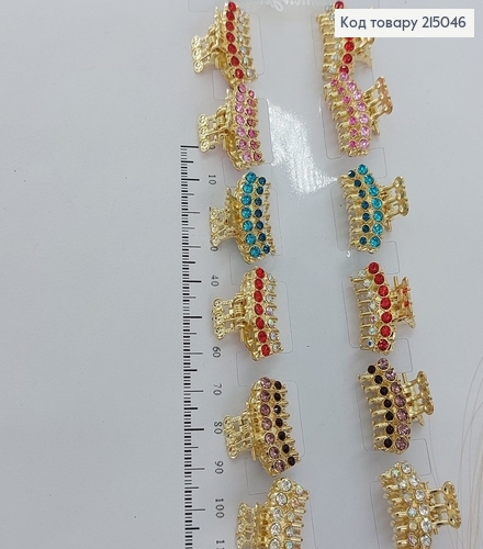 Краб металл с камнями 2 см в ассорт. 215046 фото 1