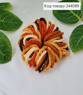 Набір дитячих резинок хвильки в коричневих тонах 45шт.\наб.  244089 фото