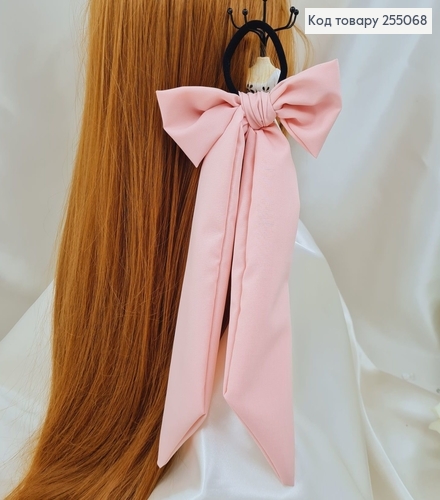 Резинка 5см  Твилли Бант розовый, длинный 9*27см( (ручная работа,Украина) 255068 фото 1