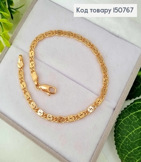 Браслет улиточное плетение, шир.4мм, дл. 20см, Xuping 18K 150767 фото