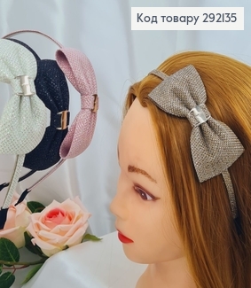 Обруч метал Бант с люрексом  в асорт. 292135 фото