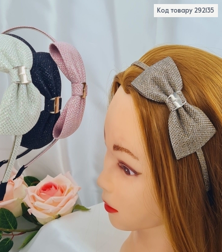 Обруч метал Бант с люрексом  в асорт. 292135 фото 1