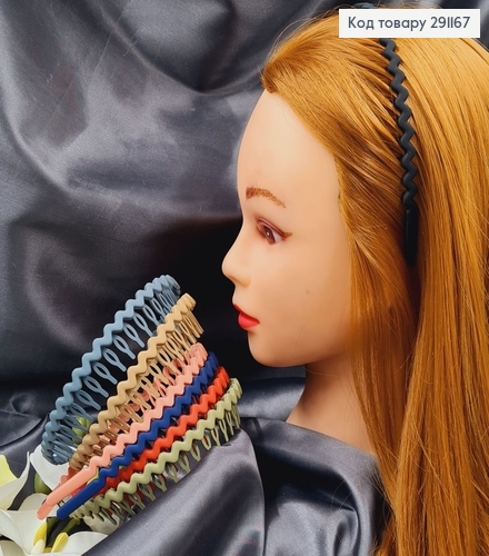 Обруч Гребень матовый 2см, в ассорт. 291167 фото 1