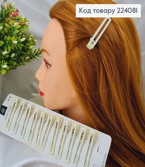 Заколка стрела метал 6*0,9см ПРЯМОУГОЛЬНАЯ с блеском  224081 фото