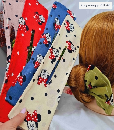Тканевый Твистер для волос, с Микки Маусом, 34*9,5 см, цвета в ассорт. 251048 фото 1