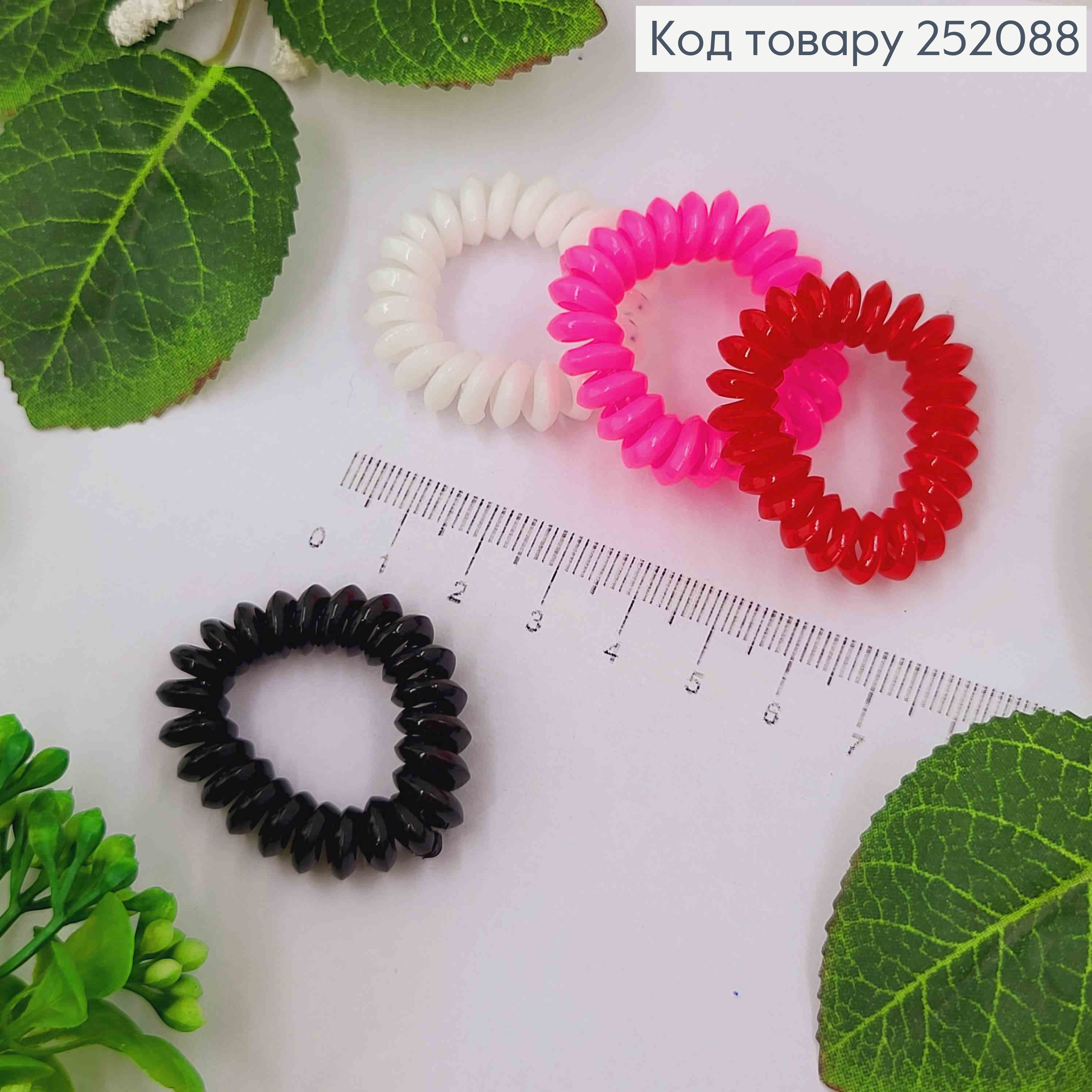 Резинка пружинка, 3см, глянцева, кольори в асортименті 252088 фото 2