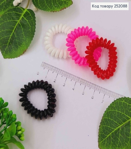 Резинка пружинка, 3см, глянцева, кольори в асортименті 252088 фото 2