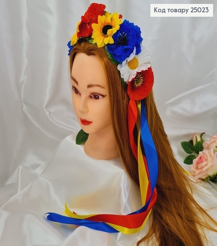 Обруч пластик, Соняшники +Маки , зі стрічками , Україна 287003 фото 1