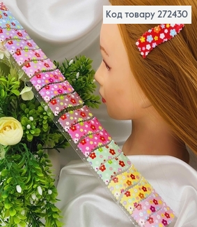 Набір дитячих заколок тік-так, Фігурні в квіточках 20шт/уп 272430 фото