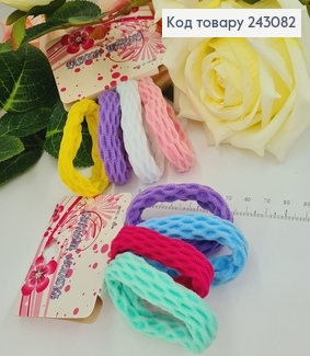 Резинка микрофибра 5см (4шт/уп) разноцветная  243082 фото