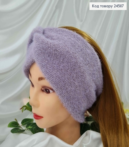 Пов'язка чалма, "Пушистик", якісна,м'яка, ФІОЛЕТОВОГО кольору, діаметр 50см, ширина 11см, Україна 275011 фото 1