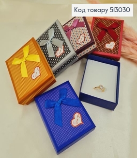 Коробка орнамент с сердечками и бантиком 7*9*2,5 см в асс. 513030 фото