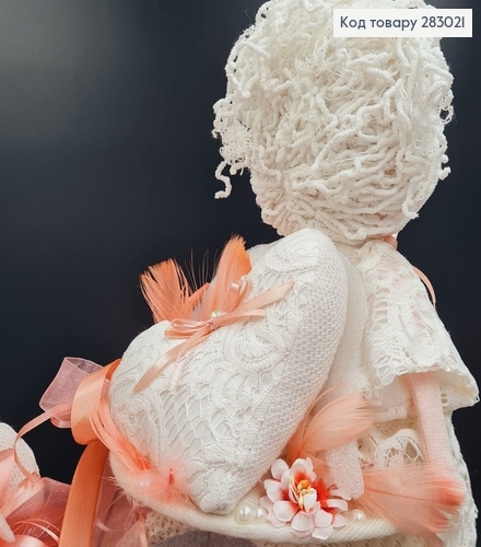 Коробка подарочная 13*17см АНГЕЛ (27см)(персиковый бант), ручная работа, Украина 283021 фото 3