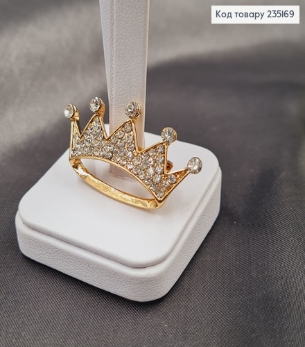 Брошка метал Корона маленькая 4х2см 235169 фото 1