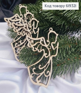 Игрушка на елку деревянная ЯНГОЛ, 9*6см, Украина 619321 фото
