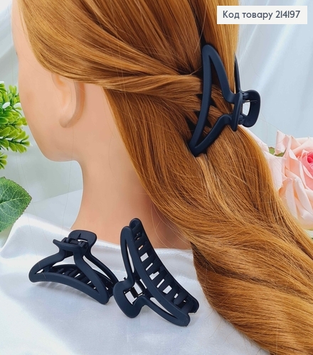 Краб каучук, матовый Черный, "банан" 7см,  214197 фото 1