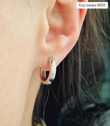 Сережки кільця 1,4см, родовані, шир.3мм, Xuping  181313 фото 2