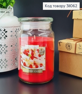 Аромасвечи в банке BISPOL Малиновое облако  500 г / 100 часов 311062 фото