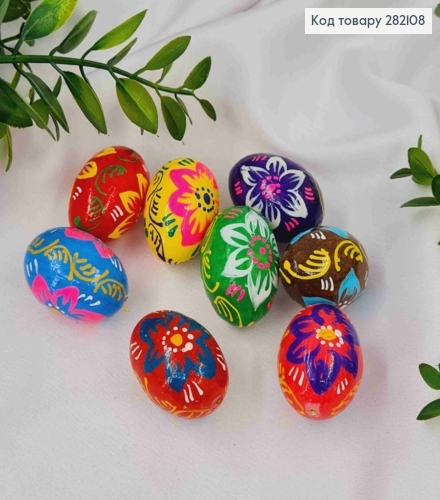 Яйцо деревянное ПИСАНКА (перепелиное), в ассортименте, 3,8см, ручная работа, Украина 282108 фото 1