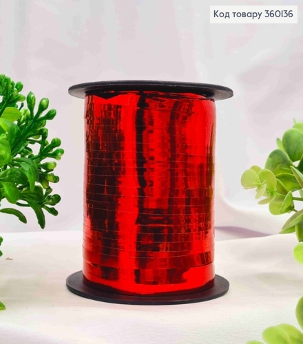 Лента-Завязка полипропиленовая, цвета КРАСНЫЙ-МЕТАЛЛИК, шир.0,5см, дл. 120м 360136 фото 1