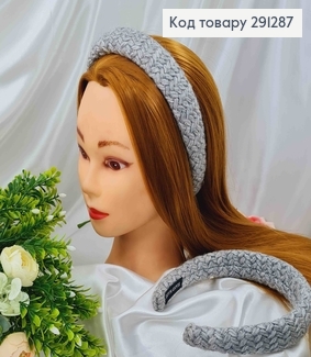 Обруч обв' язаний В'язкою, Сірого кольору, 3см 291287 фото