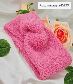 Повязка чалма, Каракуль РОЖЕВОГО цвета, 22*12см, Украина. 275006 фото