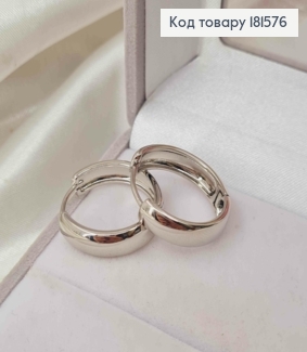 Сережки родовані кільця, ширина 5мм, діаметр 2,3см, Xuping 181576 фото
