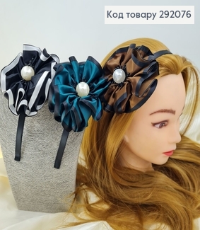 Обруч металл с большим цветком в асс. 292076 фото