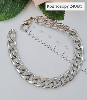 Браслет панцирное плетение 10мм, довжина 20см, Stainless Steel 240195 фото