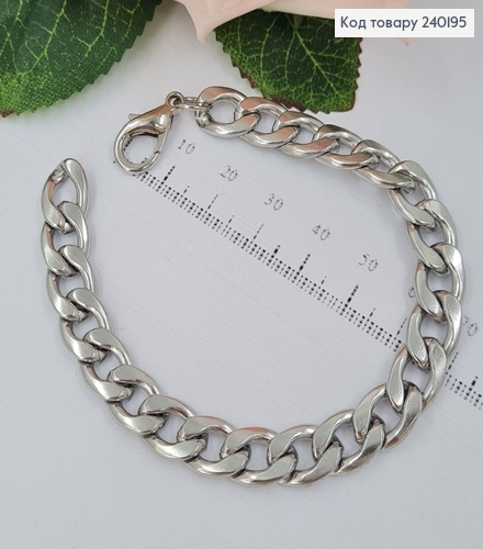 Браслет панцирное плетение 10мм, довжина 20см, Stainless Steel 240195 фото 1