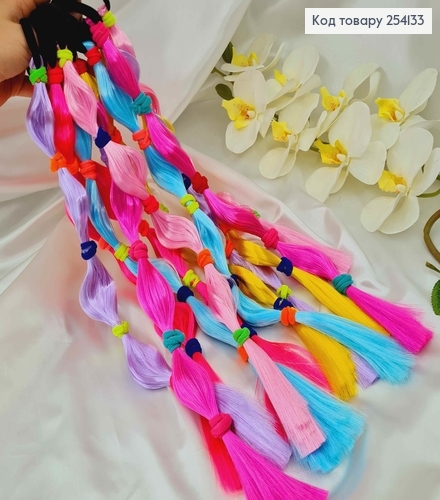 Резинка (4см) з  пасмами  42см  з резинками  в асортименті 254133 фото 2
