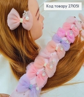 Заколка уточка детская Бантик  с камнями 271051 фото