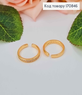 Кольцо на фаланге, в каминах, 14-15р, Xuping 18K 170846 фото