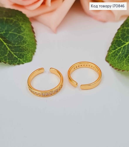 Кольцо на фаланге, в каминах, 14-15р, Xuping 18K 170846 фото 1