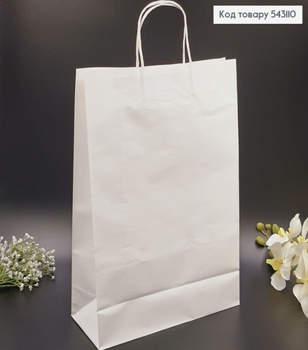 Пакет БЕЛЫЙ , крафтовий большой  40*12*30см 543110 фото 1