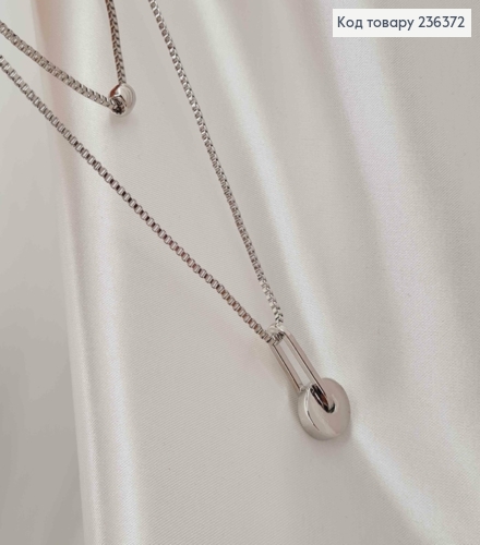 Біжутерія на шию подвійна, з Бусиною та підвіскою, 47+8см, Fashion Jewelry 236372 фото 2