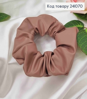 Резинка ЕКОшкіра 11см, ТЕМНА ПУДРА, ручна робота, Україна 241070 фото