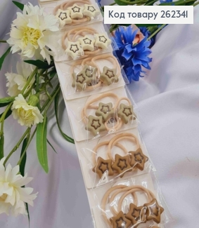 Набор резинок бежевых (30шт) БАНТИК, размер 2см,резка 3см, цвета пастельные в ассорт. 262341 фото