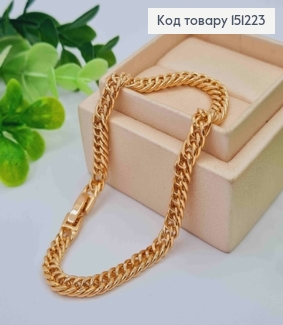 Браслет ПАНЦИРНОЕ ПЛЕТЕНИЕ, ширина 5мм, длина 20см, Xuping 18K 151223 фото