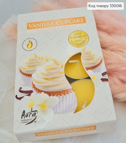 Аромасвічка таблетка BISPOL Ванільне тістечко 6 шт/ 4 годин, 15-202 330016 фото 1