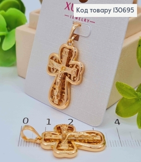 Крестик с распятием, размер 2,5*1,9см Xuping 18K 130695 фото