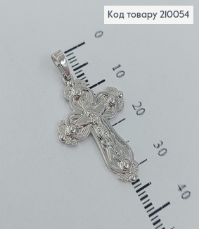 Крестик с распятием 2,7х2см родироване медзолото Xuping 210054 фото