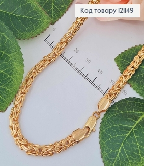 Цепочка, комбинированое плетение, шир. 5мм, дл. 55см, Xuping 18K 121149 фото