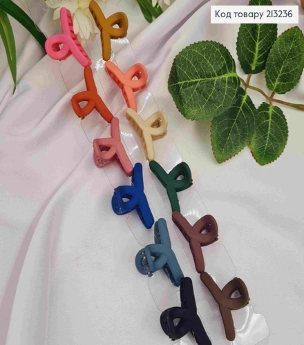 Краб пластик, матовый, "Петелька", 3,5см, цвета в ассортименте. 213236 фото 1