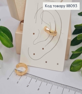 Серьги кафы на хрящ уха граненые (1 шт), ширина 0,4см, Xuping 18К 118093 фото