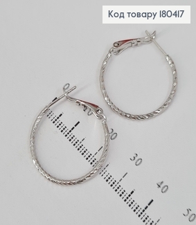 Серьги кольца 2,5 см родованное   Xuping 180417 фото