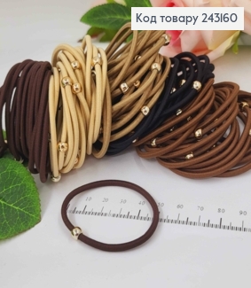 Резинка тонка 5см, з бусинкою, кольори в асорт. 243160 фото