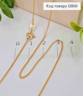 Цепочка Панцирное плетение, ширина 1мм, длина 45см, Xuping 18K 121661 фото